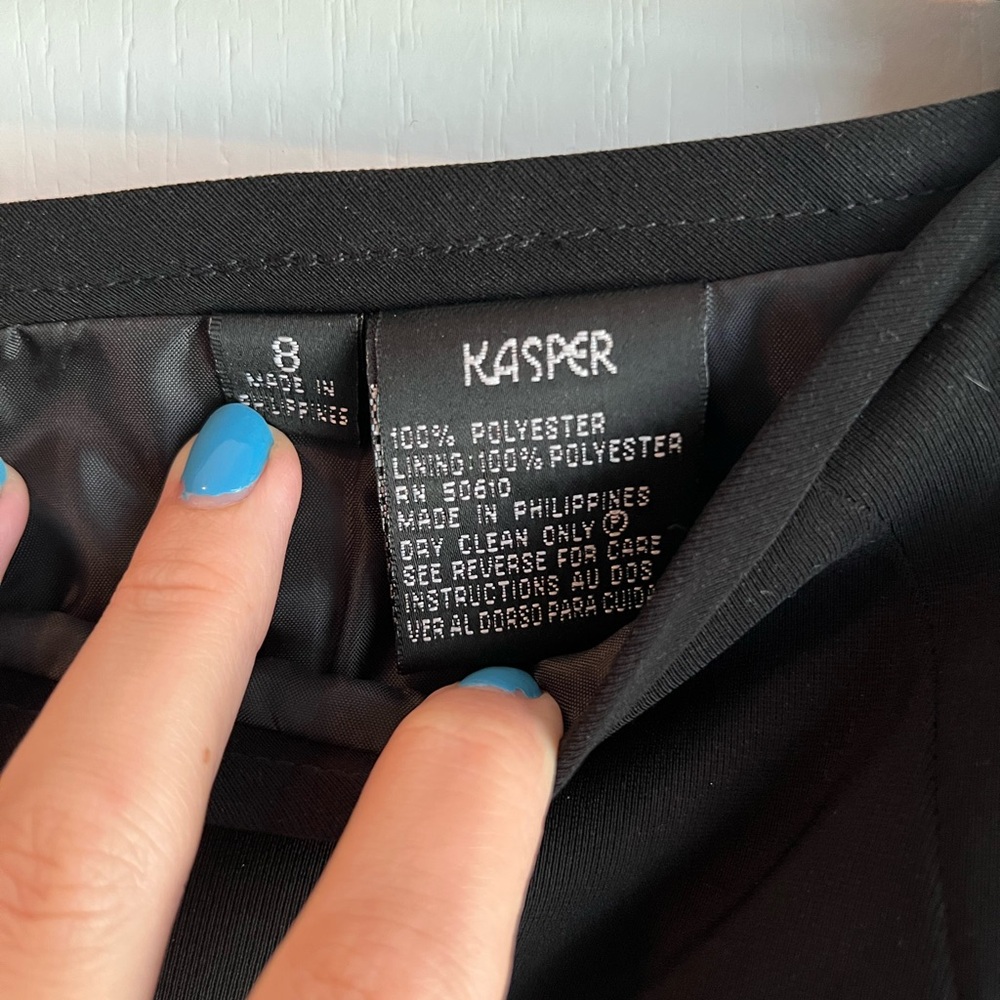 Kasper Pencil Skirt Black Size 8 - Picture 9 of 9